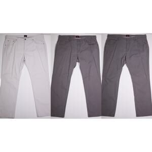 Untuckit Lot of 3 Gray 5-Pocket Straight Fit Chino Pants 40x32